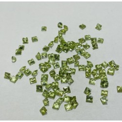 PERIDOT FACETED SQUARE