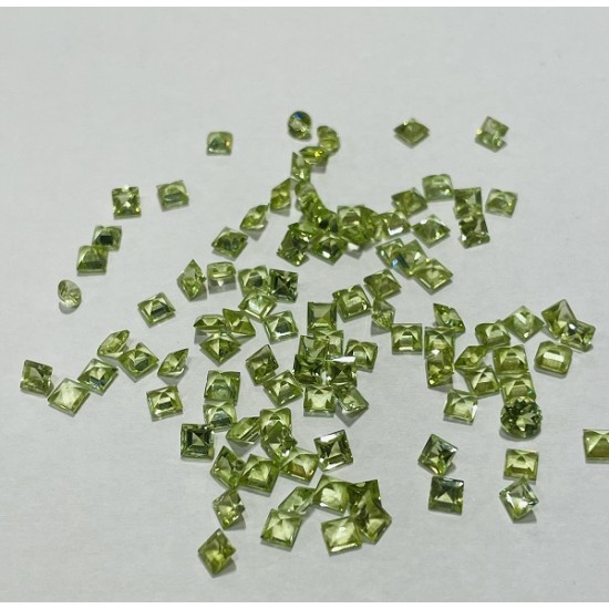 PERIDOT FACETED SQUARE