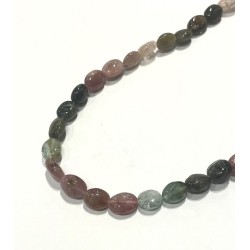 MULTICOLOR TOURMALINE  OVAL BEADS