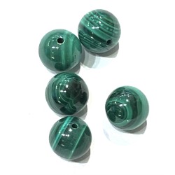 MALACHITE HALF DRIILED BEAD