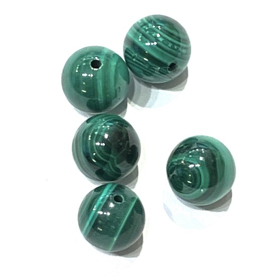 MALACHITE HALF DRIILED BEAD