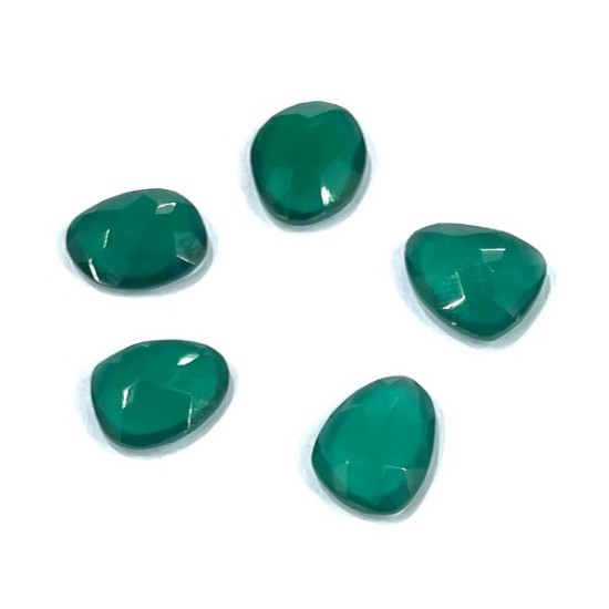 GREEN AGATE  FREE FORM ROSE CUT STONES