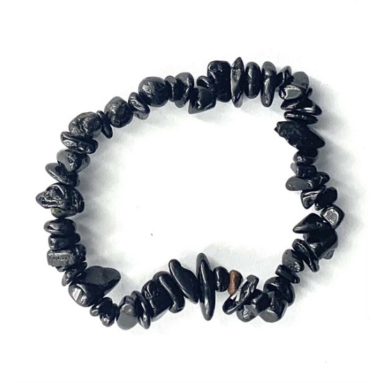 BLACK TOURMALINE CHIPS BRACELET