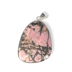 RHODONITE IRREGULAR SHAPE  PENDANT