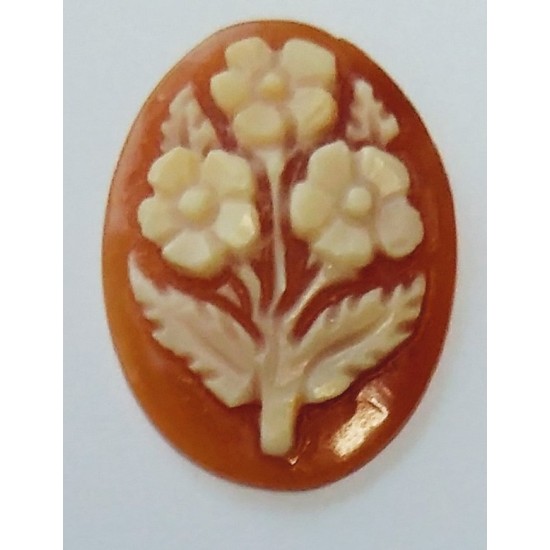 cameo  with flowers