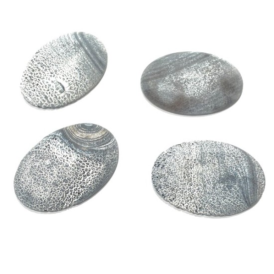 FROSTED AGATE OVAL CABS