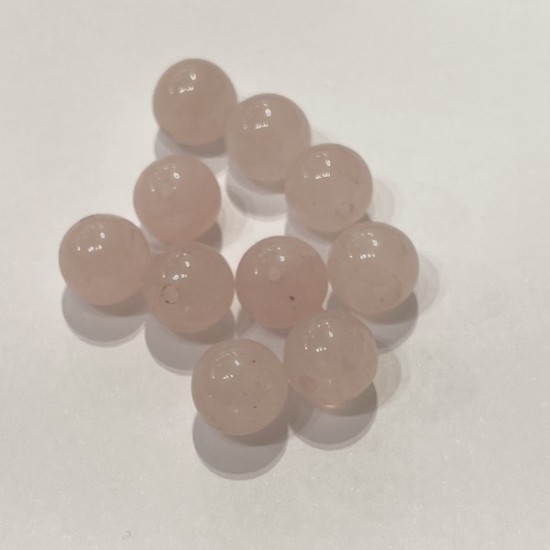 ROSE QUARTZ HALIF DRIILED BEAD