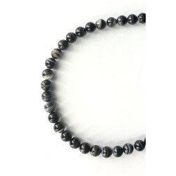 BLACK AGATE ROUND BEADS