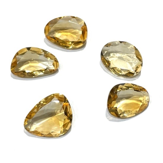CITRINE  FREE FORM ROSE CUT STONES