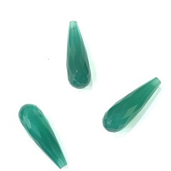 GREEN ONYX HALF DRILLED