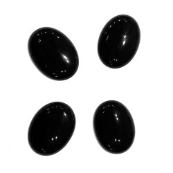 BLACK AGATE OVAL CABS