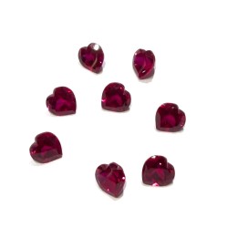 SYNTHETIC RUBY HEART SHAPE