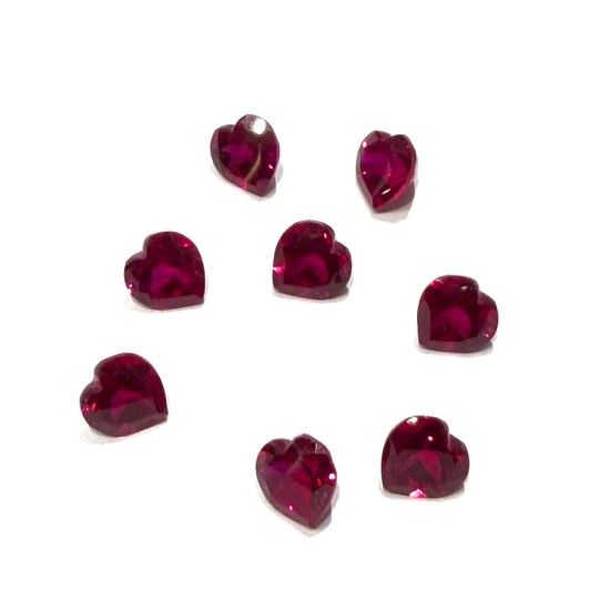 SYNTHETIC RUBY HEART SHAPE