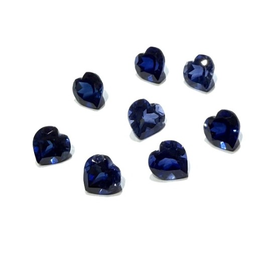 SYNTHETIC SAPPHIRE HEART SHAPE
