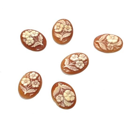 cameo  with flowers