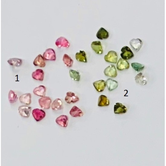 TOURMALINE FACETED HEART