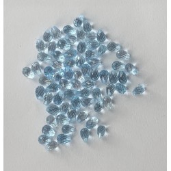 BLUE TOPAZ HALF DRILLED STONES
