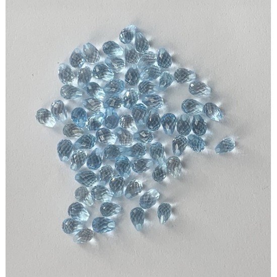 BLUE TOPAZ HALF DRILLED STONES