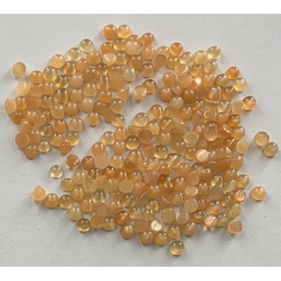 ORANGE MOONSTONE ROUND CABS