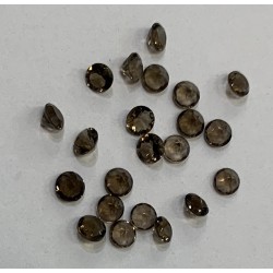 SMOKY QUARTZ ROUND FACETED