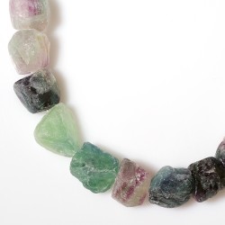 MULICOLOR FLOURITE ROUGH BEADS