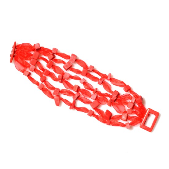 SYNTHETIC CORAL-ORGANZA