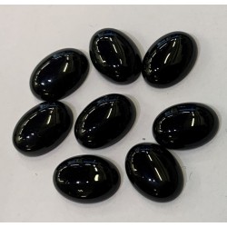BLACK AGATE OVAL CABS