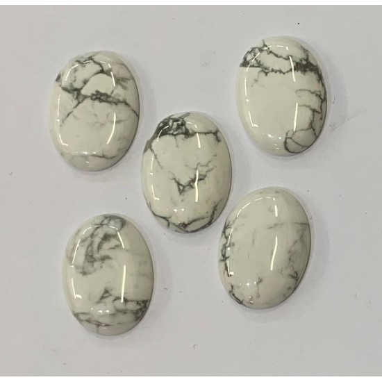 WHITE HOWLITE OVAL CABS