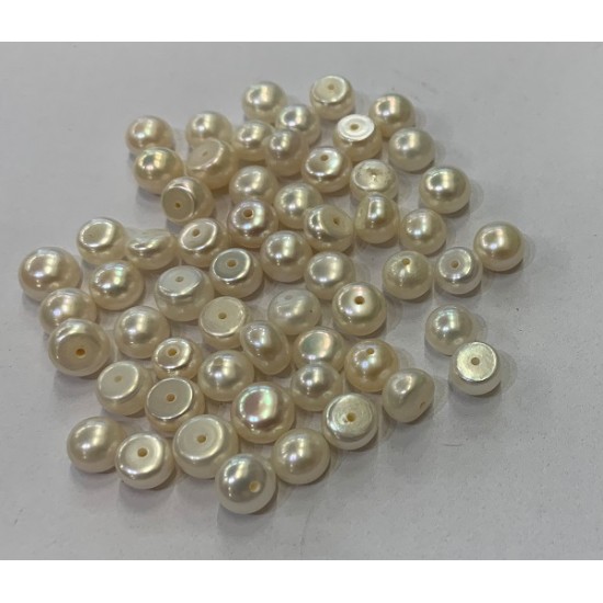 FRESH WATER PEARL HALF DRILLED BUTTON