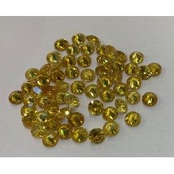 ROUND YELLOW CUBIC ZIRCONIA