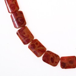 SPONGE CORAL OCTAGON  BEADS