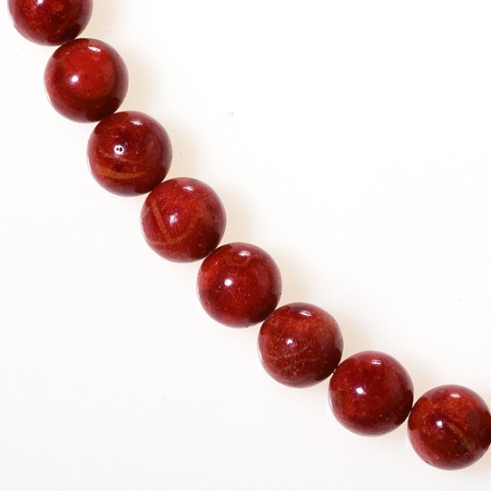 SPONGE CORAL ROUND BEADS