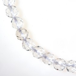ROCK CRYSTAL FACETED ROUND BEADS