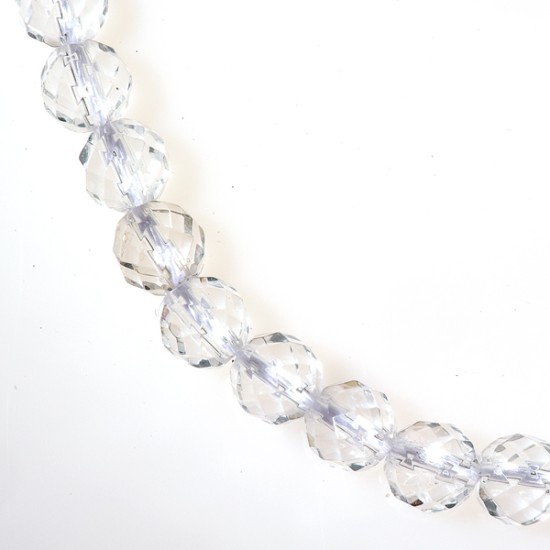 ROCK CRYSTAL FACETED ROUND BEADS