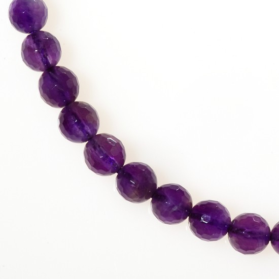 AMETHYST FACETED ROUND BEADS