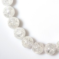 CRACKED CRYSTAL ROUND BEADS