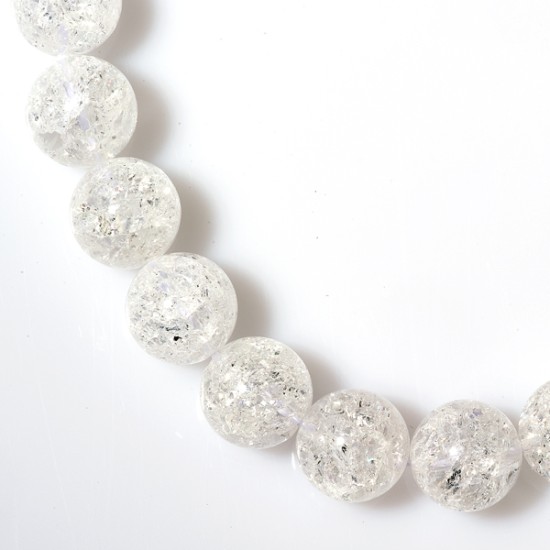 CRACKED CRYSTAL ROUND BEADS