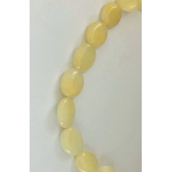 YELLOW JADE  OVAL BEADS