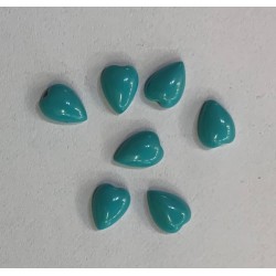 SYNHETIC TURQUOISE HEART SHAPE CABS