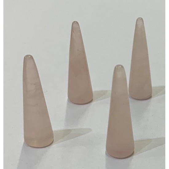 ROSE QUARTZ CONE HALF DRILLED