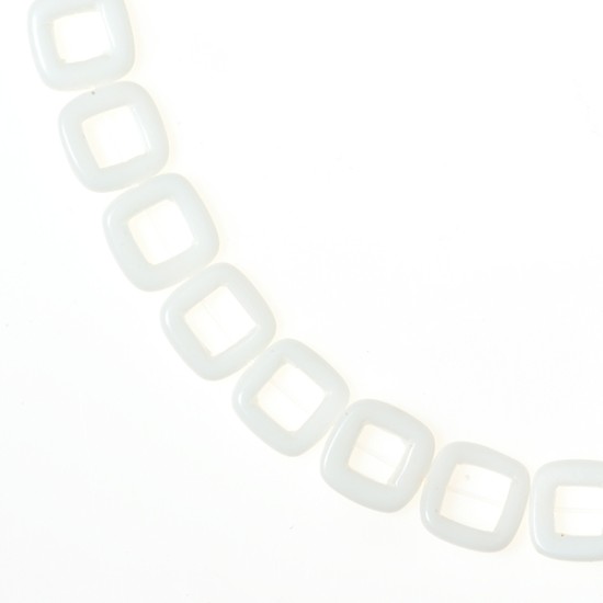 WHITE AGATE SQUARE DONUT