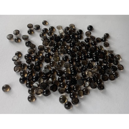 SMOKY QUARTZ ROUND CABS