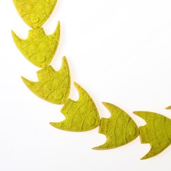 YELLOW CINNABAR BEADS