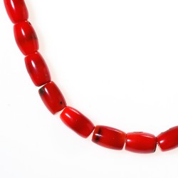 BAMBOO CORAL BARREL BEADS