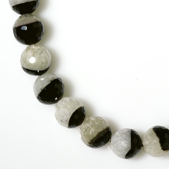 DRUZZY AGATE FACETED ROUND 