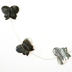 BLACK MOTHER OF PEARL BUTTERFLY