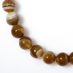 BROWN AGATE  ROUND BEADS