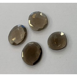 SMOKY QUARTZ  FREE FORM ROSE CUT STONES