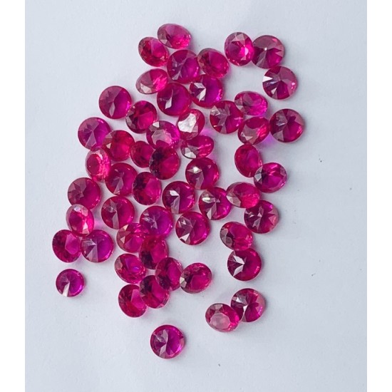 SYNTHETIC RUBY FACETED