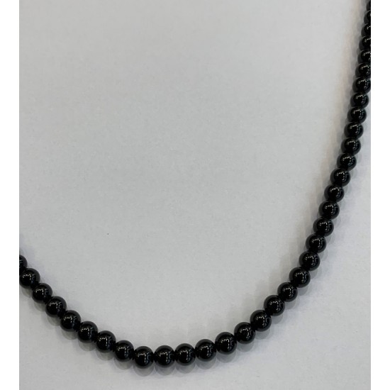 BLACK TOURMALINE ROUND BEADS